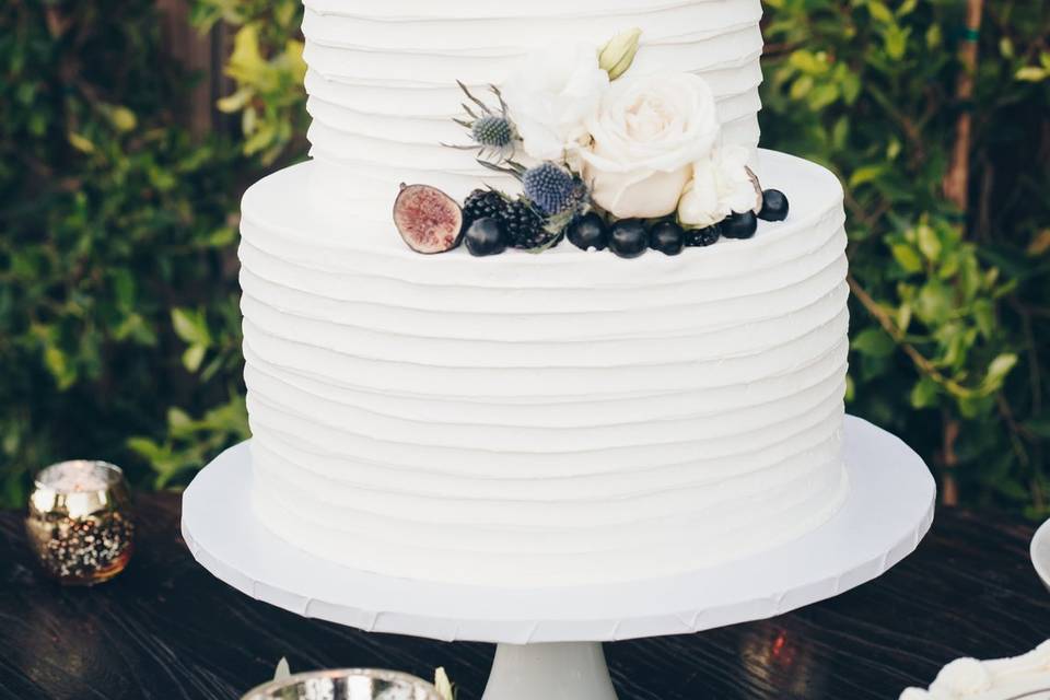 Wedding cake with fruit design