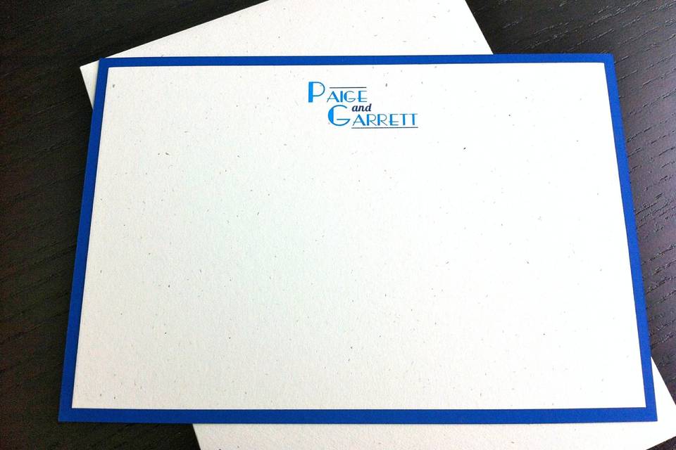 Something Borrowed, Something Blue
Personalized Note Cards