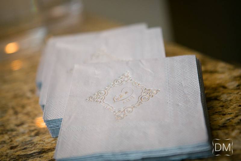 Custom Monogram Cocktail Napkins
photography by Decisive Moments Photography