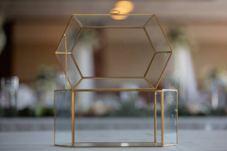 Glass Geometric Card Box