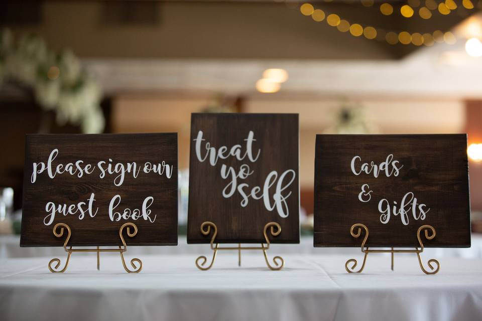 Espresso Table Signs