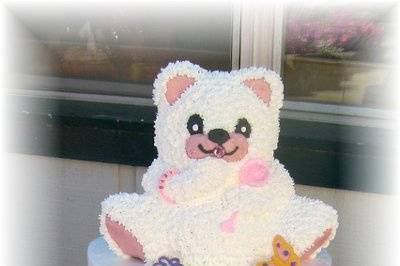 Baby Shower with teddy bear and blocks