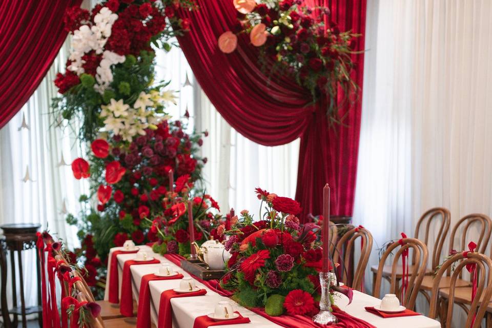 Modern Luxury Red Tea Ceremony