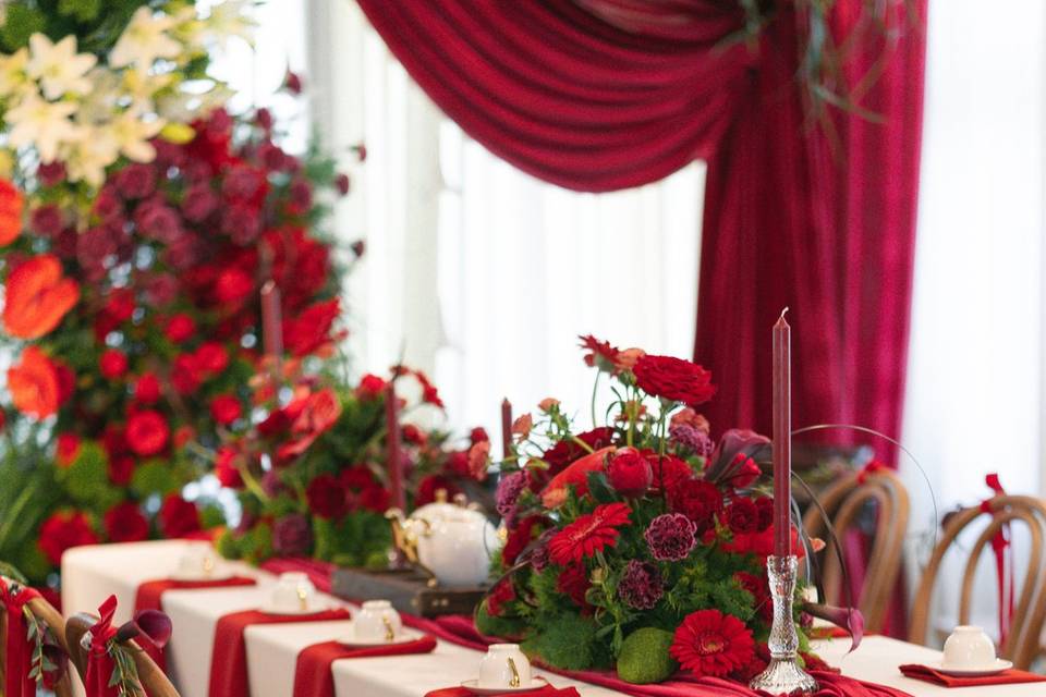 Modern Luxury Red Tea Ceremony