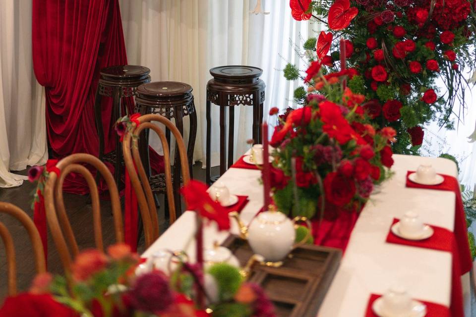 Modern Luxury Red Tea Ceremony