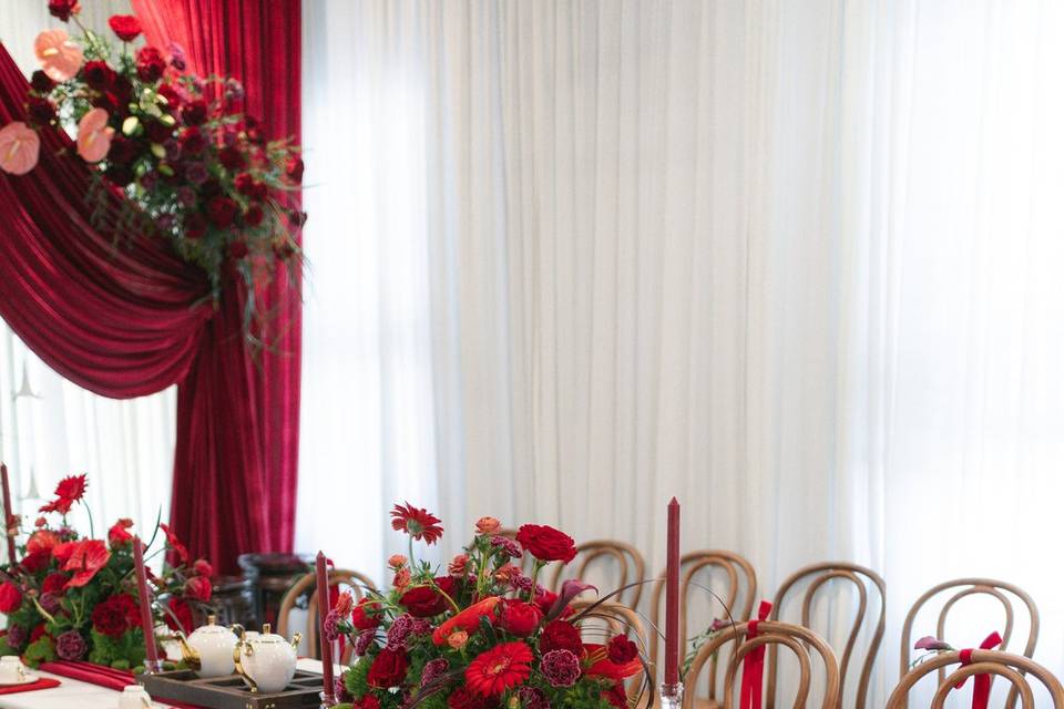 Modern Luxury Red Tea Ceremony
