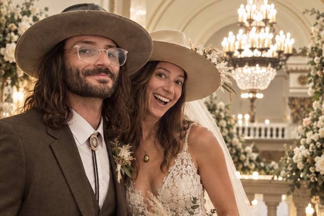 Couple's Wedding in Heller Hat
