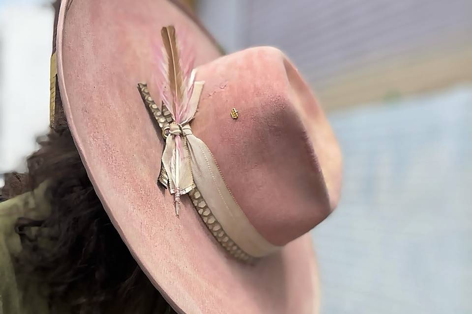 Pink Bridal Hat