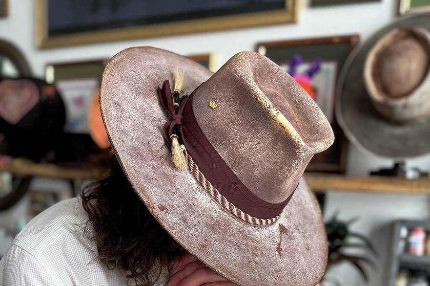 Burgandy Heller Hat