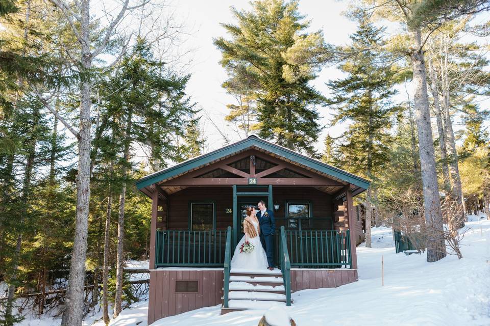 Maine snow wedding