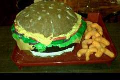 cheese buger birthday cake