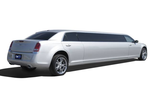 Chrysler 300 metallic silver stretch limousine