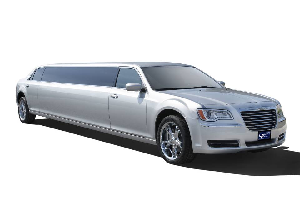 Chrysler 300 metallic silver stretch limousine