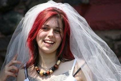 Smiling bride