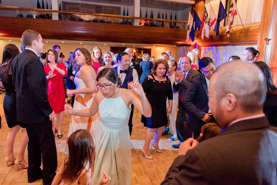 Guests dancing