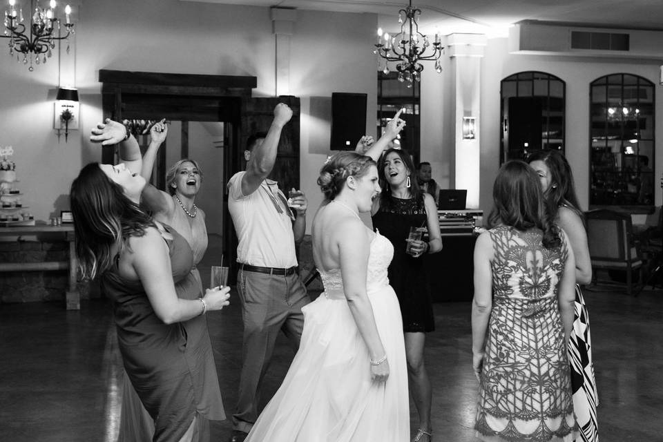 Bride with the guests