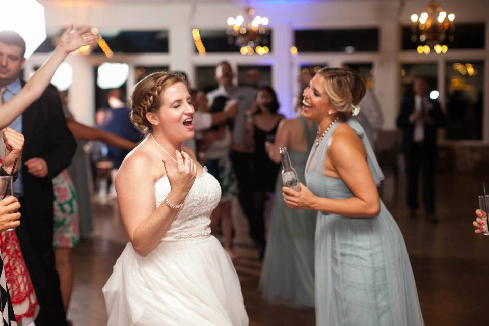 Guests dancing