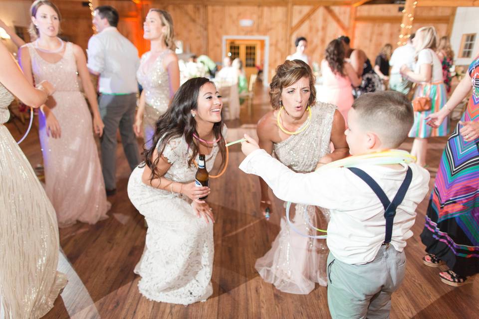 Guests dancing