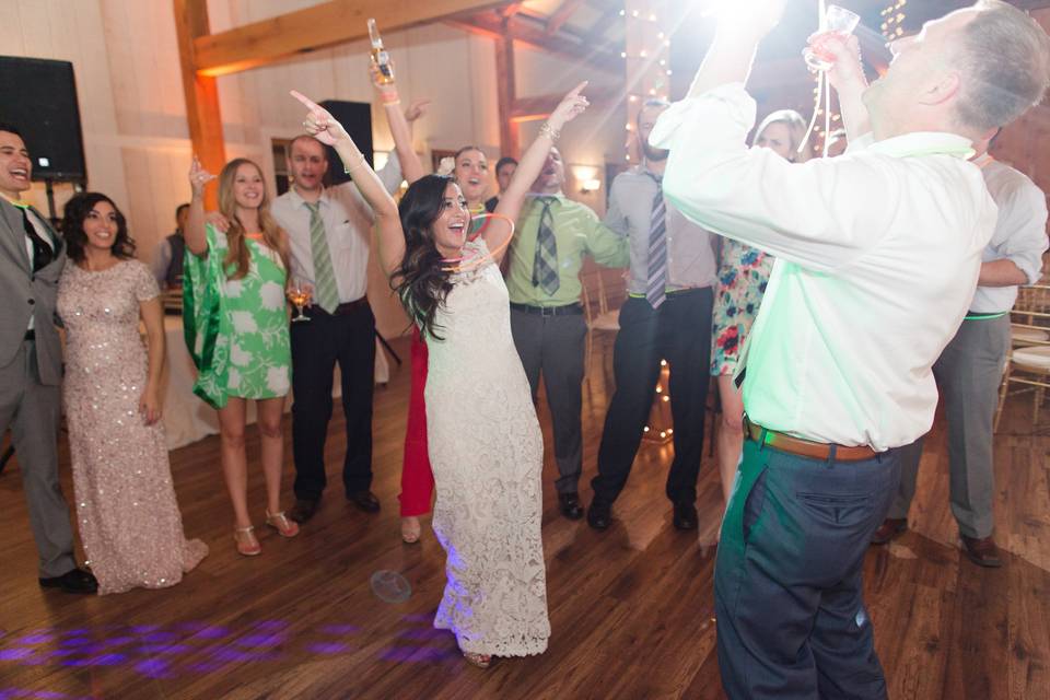 Bride with the guests