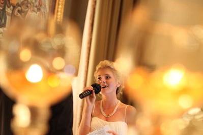 Bride singing