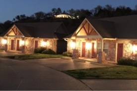 Cottages at night