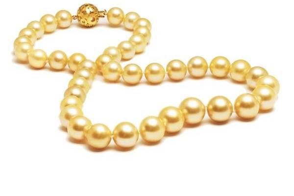 Golden South Sea Pearl Necklace Strand