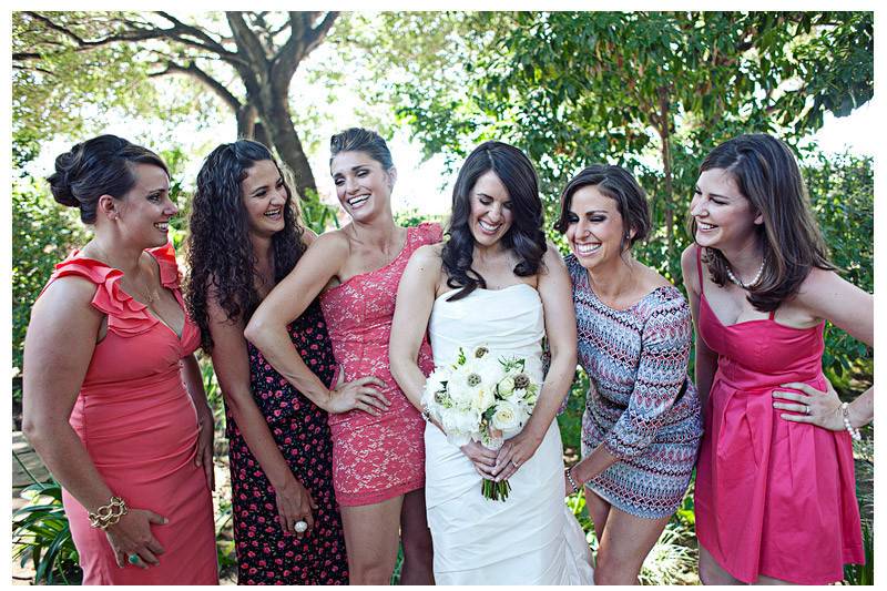 Bridal party in front