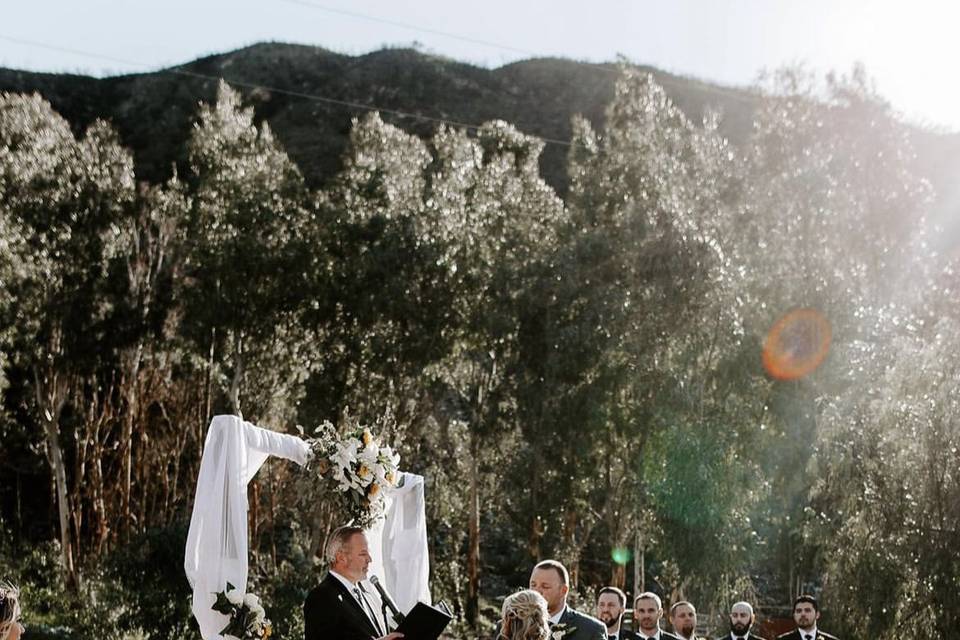 Performing the ceremony