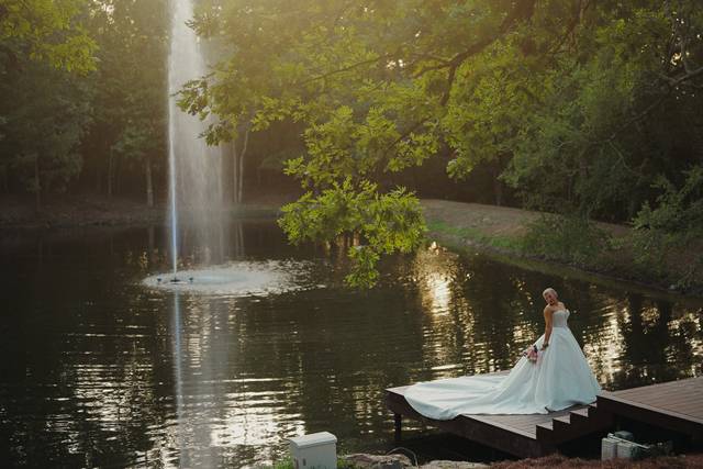 Bride on the dock