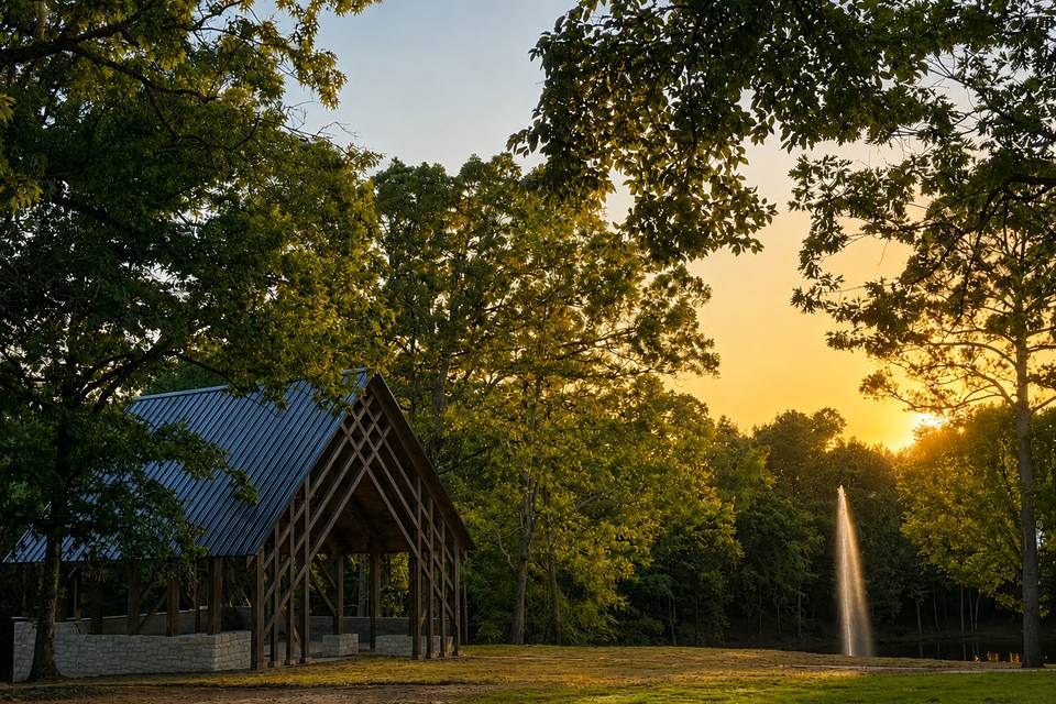 The chapel lawn