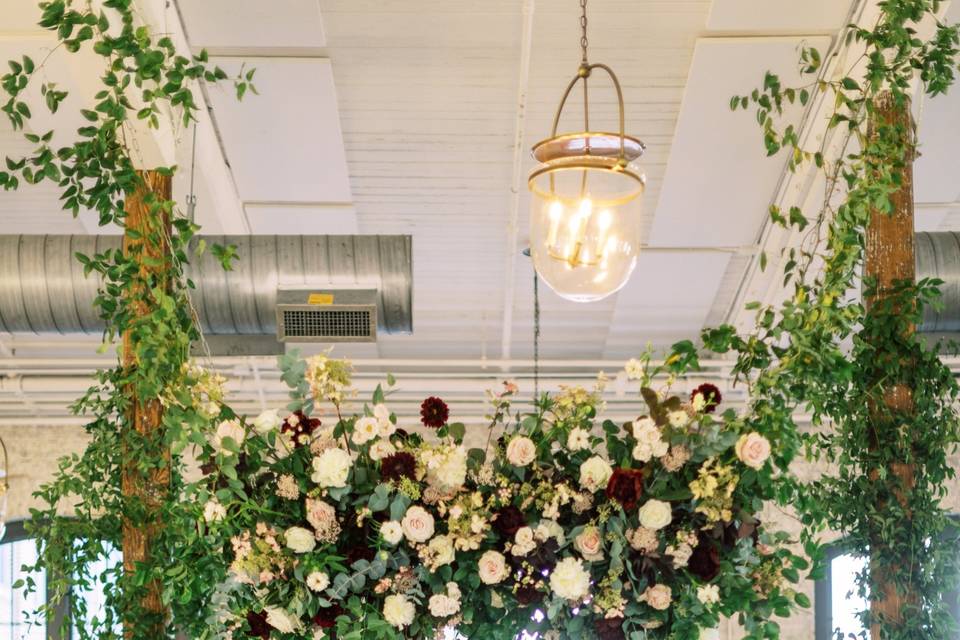 Large garland installation