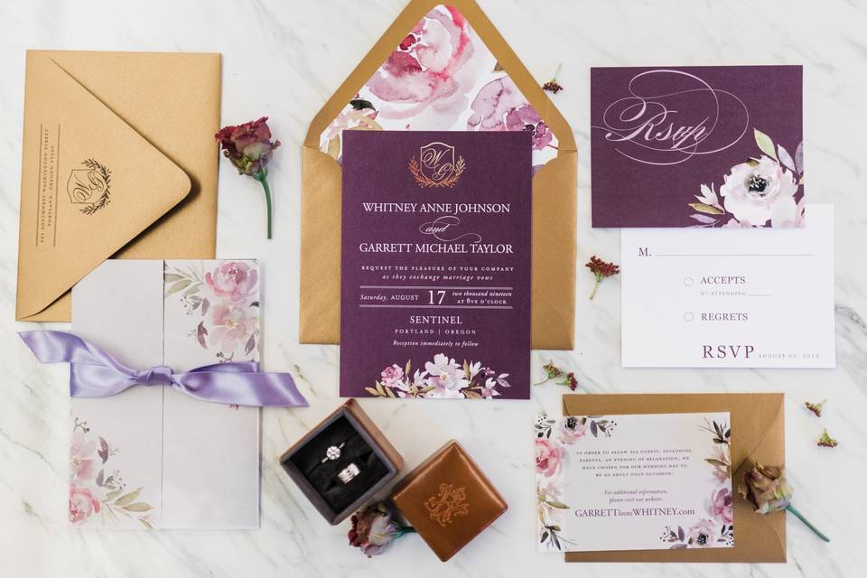 Sentinel Hotel Wedding Invites