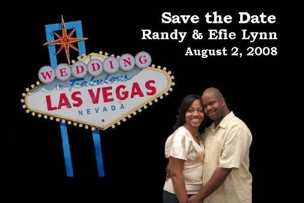 Save the Date Las Vegas Magnet. This is our most popular magnet. See another image you would like for your own wedding? Email us and let us know. vegasdusoleil@yahoo.com