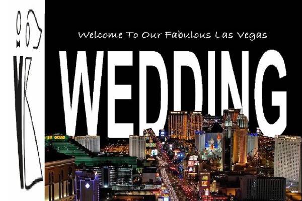 Bride dragging the Groom in Las Vegas near the famous sign!