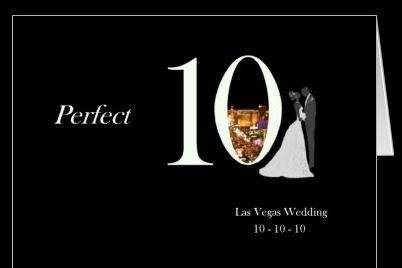 Save the Date 10 10 10 Las Vegas Wedding Card