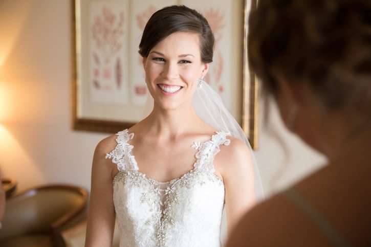 Blushing brides hair and makeup