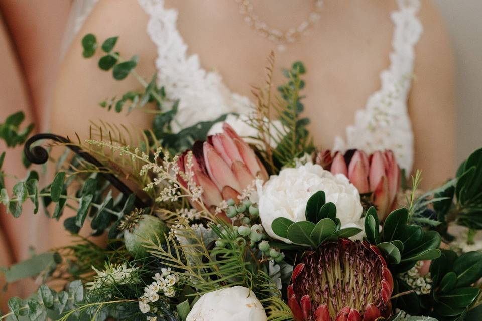 Protea bridal bouquet