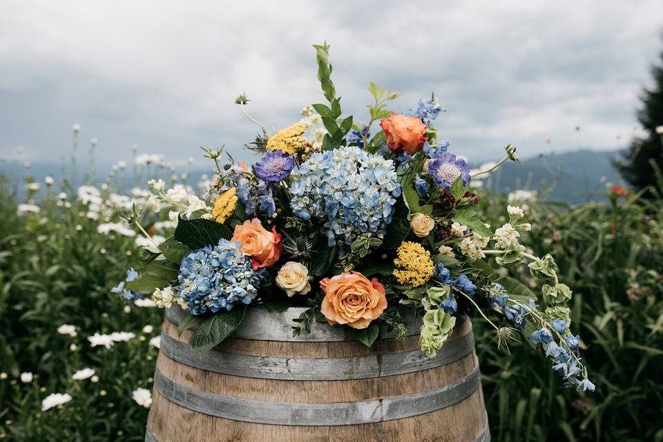Wine barrel Blooms