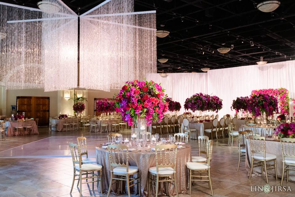 Crystal Chandeliers & Drapery