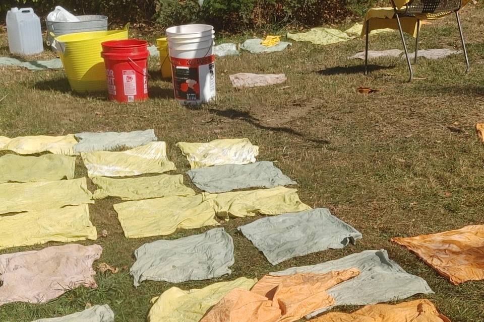 napkins dyed