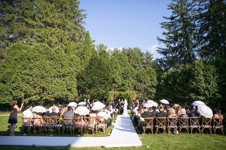 Outdoor wedding ceremony