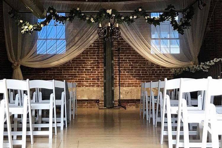 Indoor wedding setup