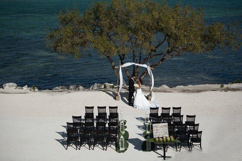 Beachfront wedding space