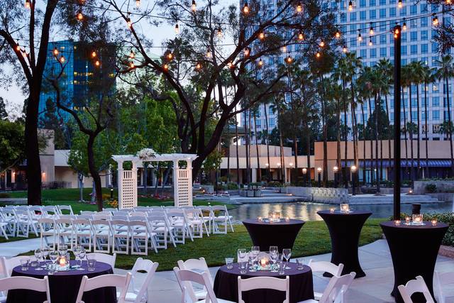 Outdoor wedding setup
