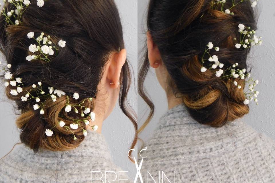 Small flowers in the hair