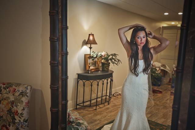 Bride getting ready