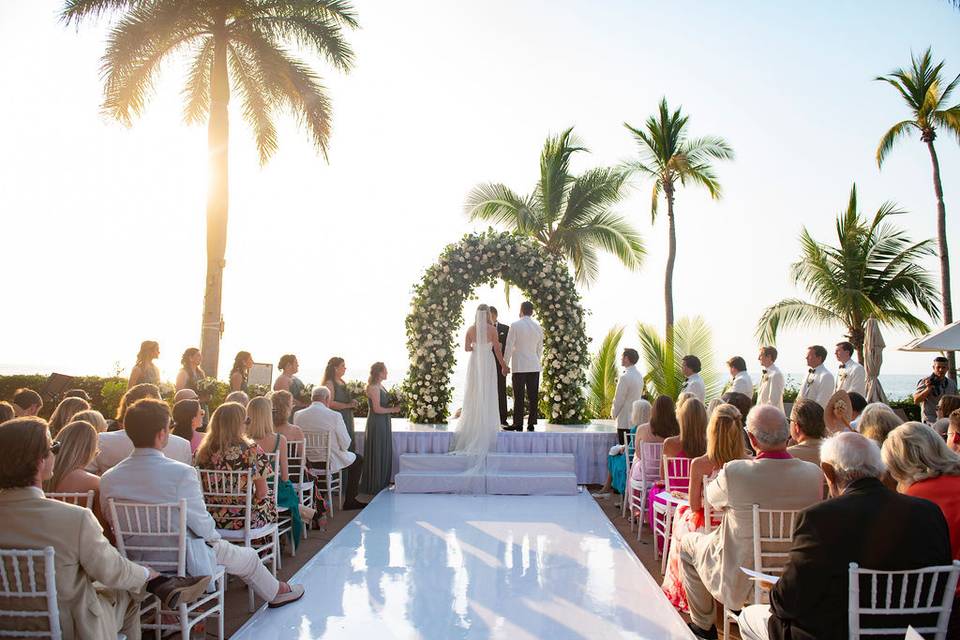 Ceremony in front of the Beach