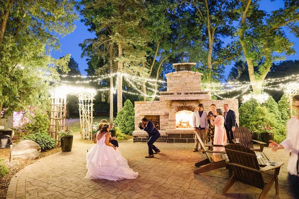 The Gardens Stone Fireplace