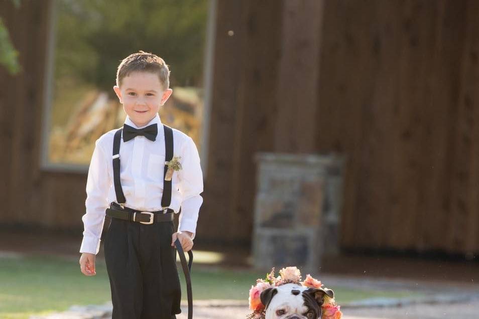 Kid with pug