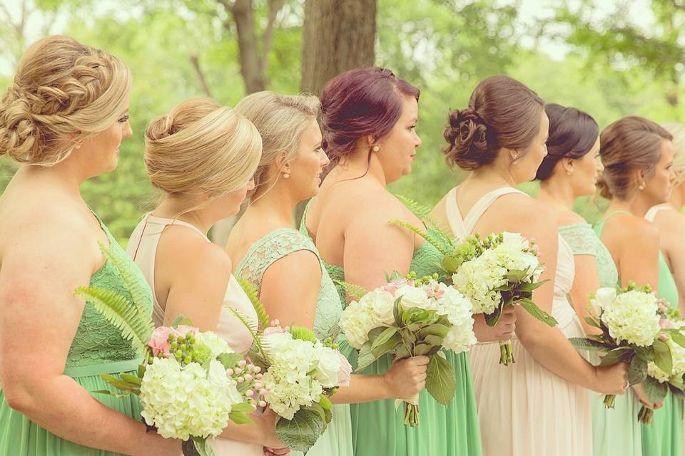 I love doing bridal parties!